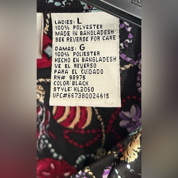 Kathy Lee Women's Long Sleeve Elastic Hem Ugly Christmas Ornament Shacket - L - Picture 6 of 10